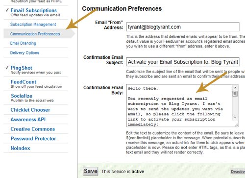 email deliver options