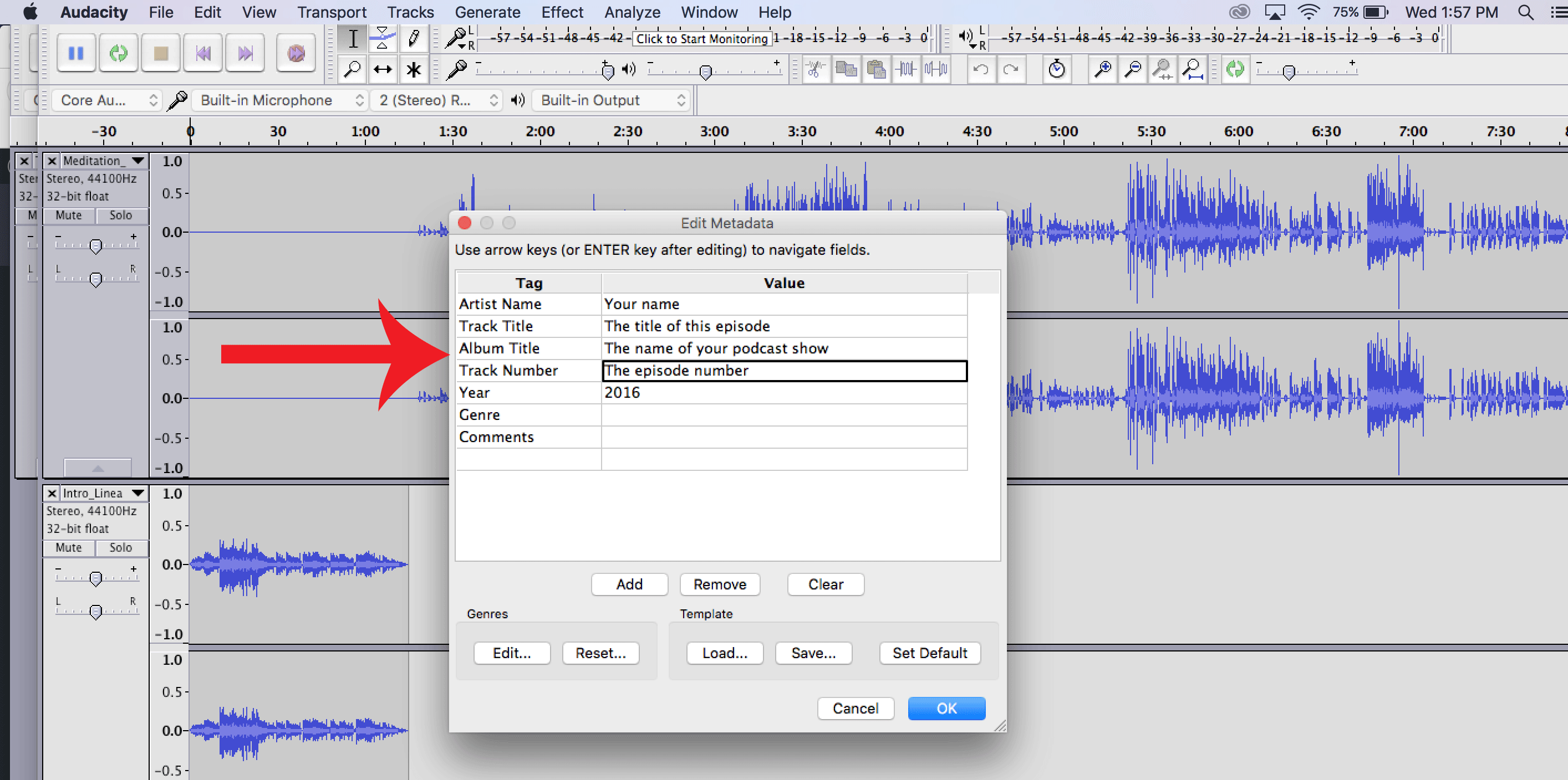 Exporting an MP3