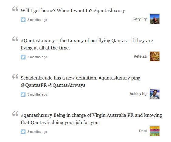 Qantas Twitter mistake