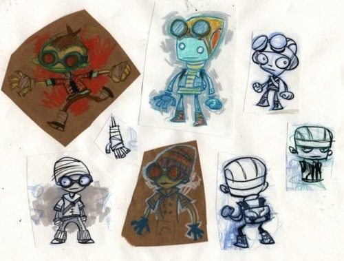 Characters from Double Fine