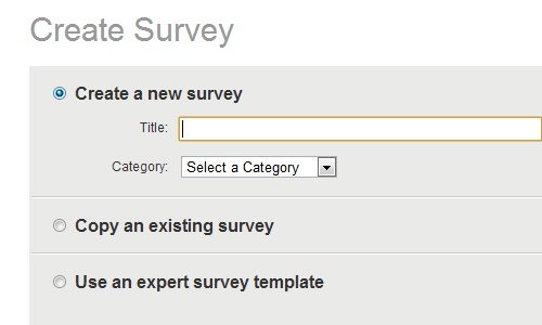 Create a new survey