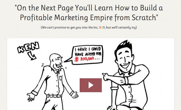 video landing page