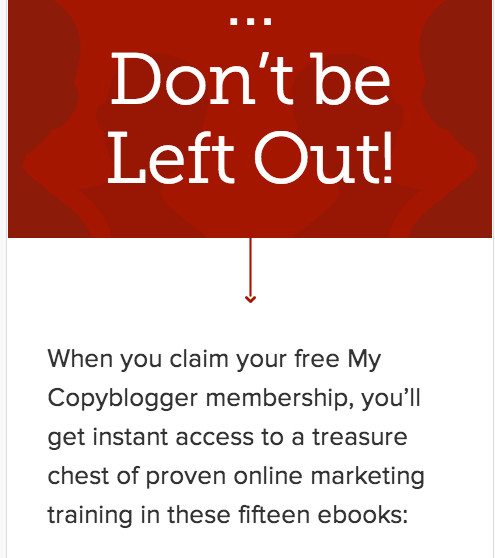 copyblogger landing page
