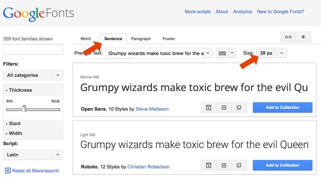 google fonts