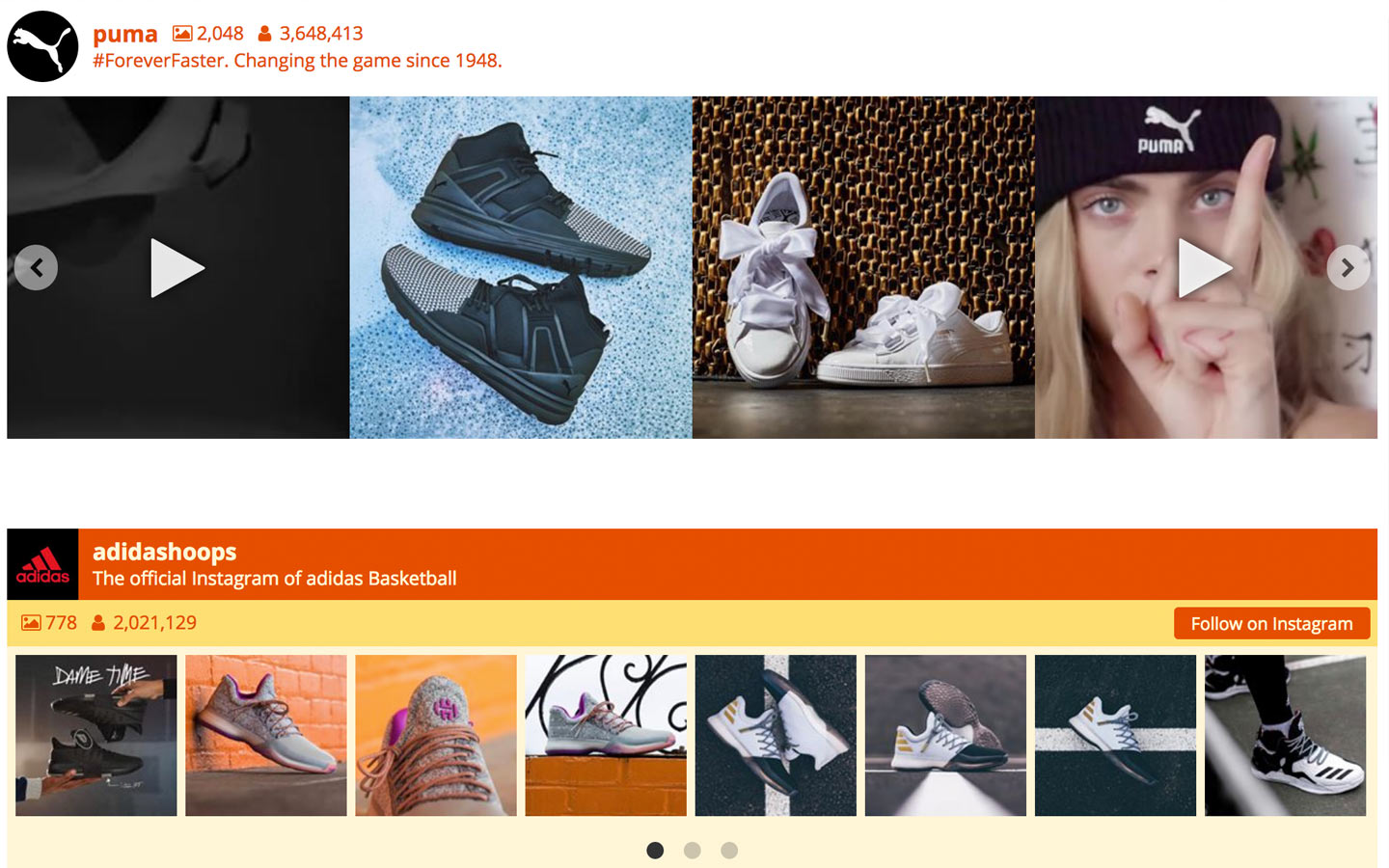 instagram photo gallery on wordpress