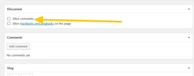 allow comments posts