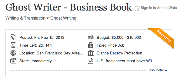 Ghost write a book