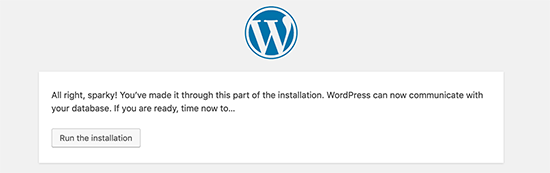 Run Installation - Install WordPress using FTP