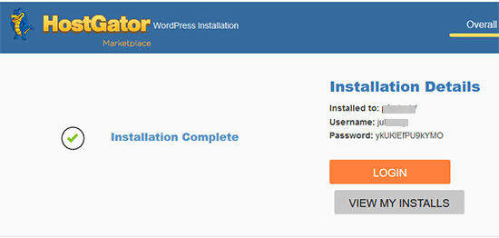 Install WordPress on HostGator