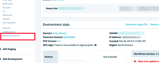 WP admin login - Install WordPress on Siteground