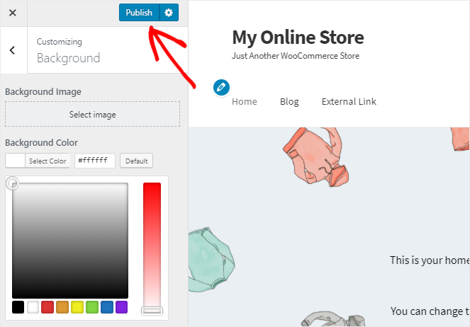 Change Background Color of your eCommerce store