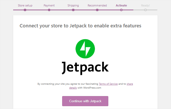 Connect store to Jetpack