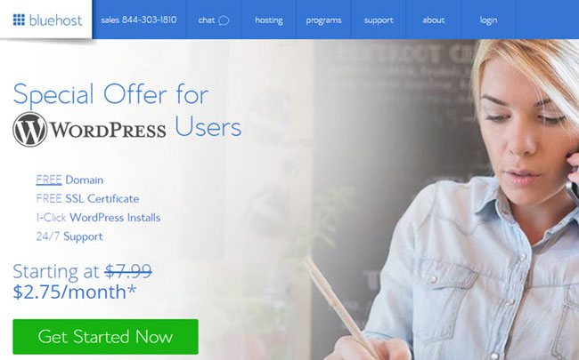 build a wordpress site with bluehost