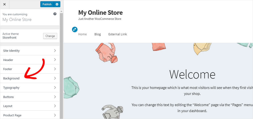 Make changes to your online store using WordPress Theme Customizer