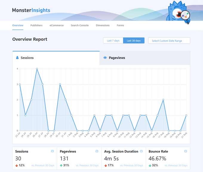 MonsterInsights overview