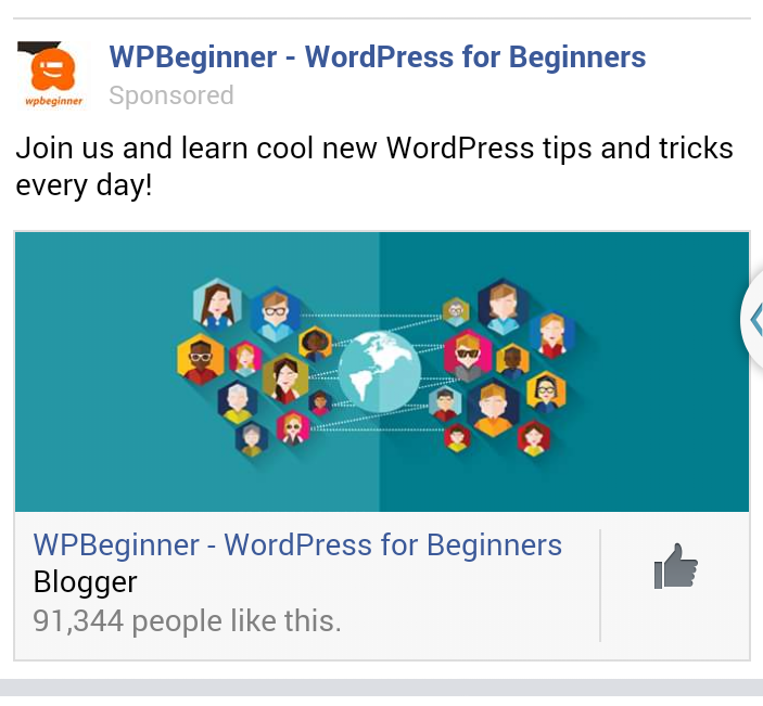 wpbeginner facebook ad