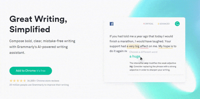 Grammarly will help you with the editing and proofreading part of your blog post checklist.