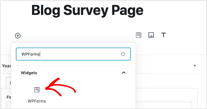 Add WPForms to new block
