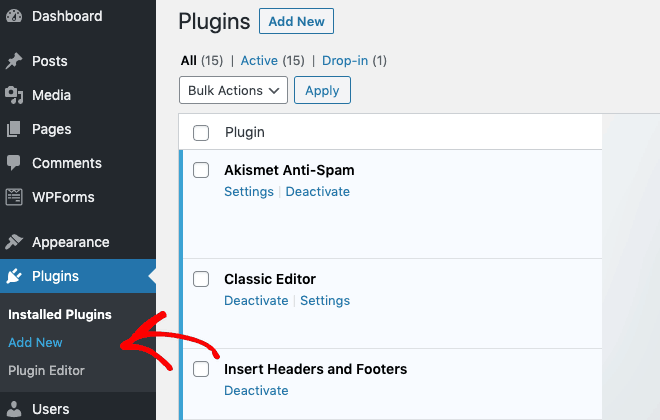 plugin-add-new How to Install a WordPress Plugin via the Admin Dashboard