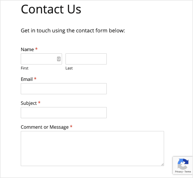 wpforms contact form