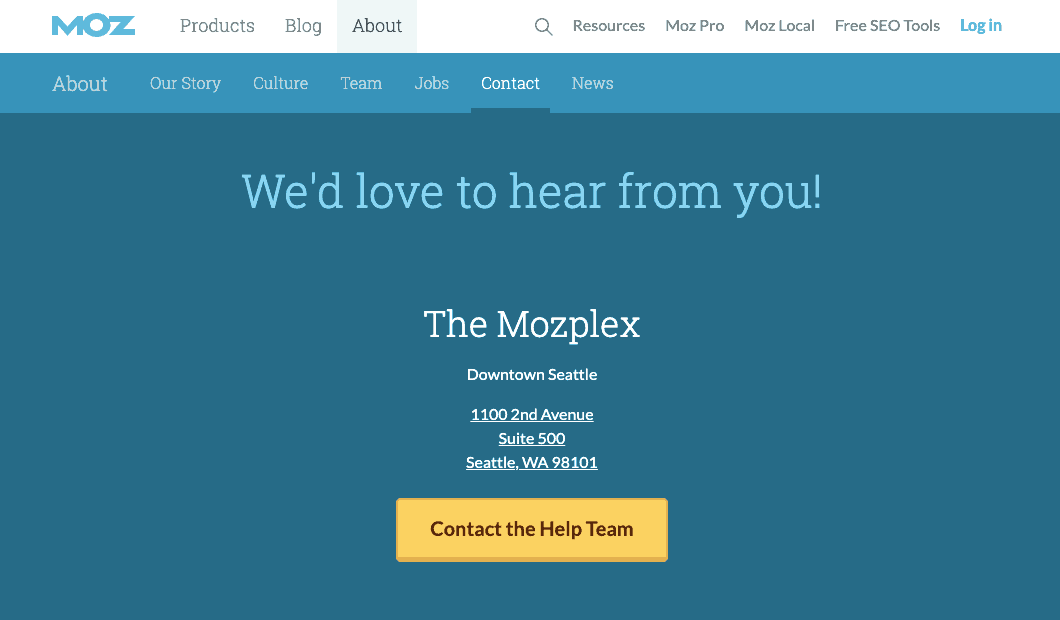 moz contact page