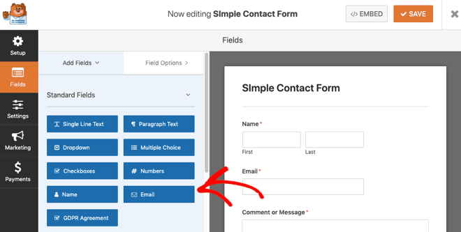 Editar formulario de contacto simple