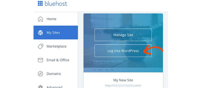 bluehost-wordpress-login