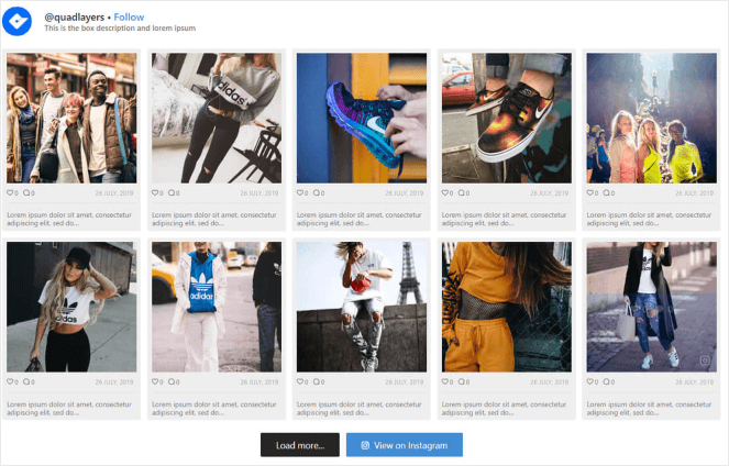 Instagram Feed Gallery-example