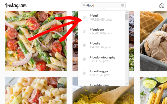 search hashtags on instagram