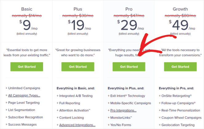 OM-pricing-page-1 - Blog Tyrant OptinMonster Pro plan