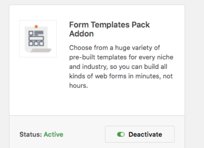 Form templates pack addon 