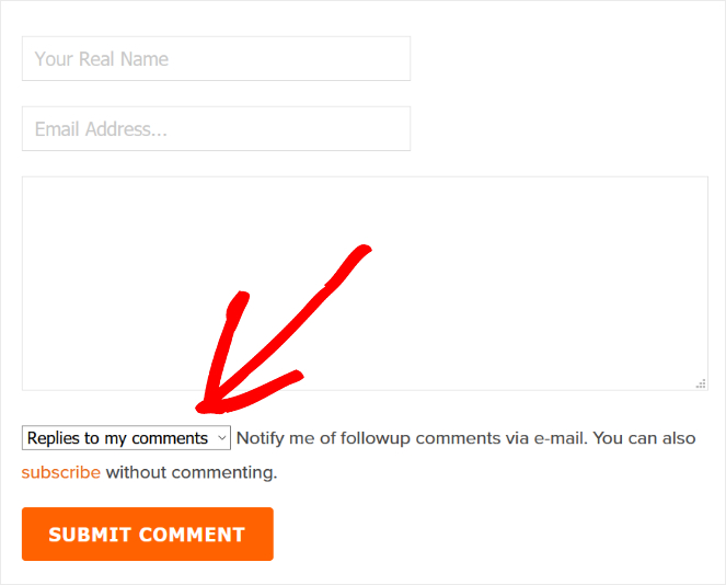 allow users to subscribe to comments