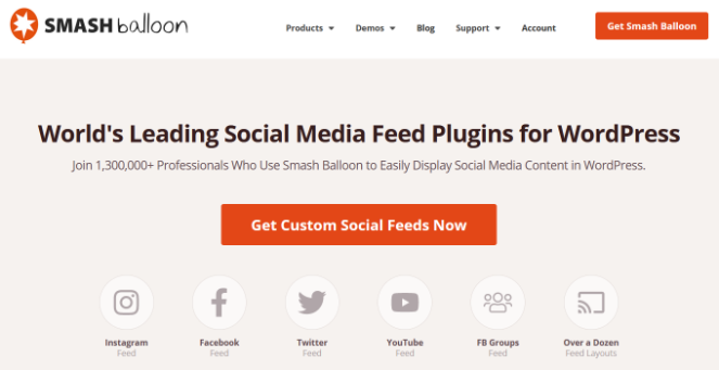 smash balloon social media feeds plugin