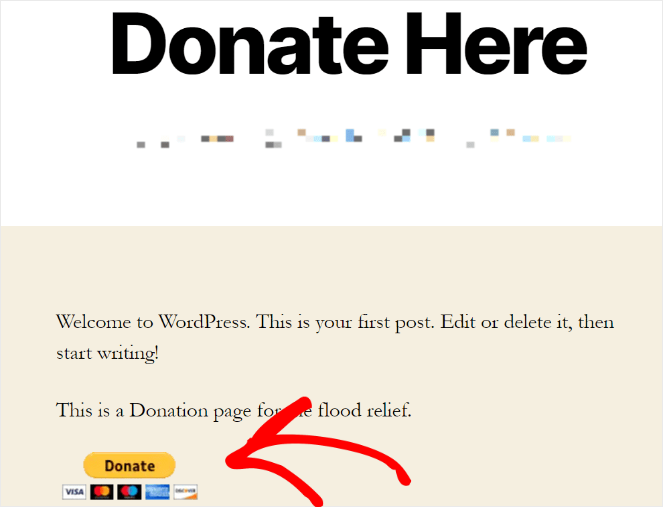 PayPal donate button on WordPress