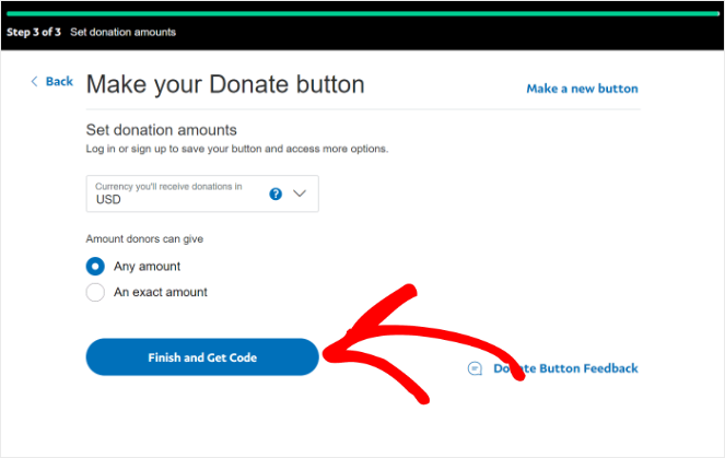 Paypal donate button - Get the code