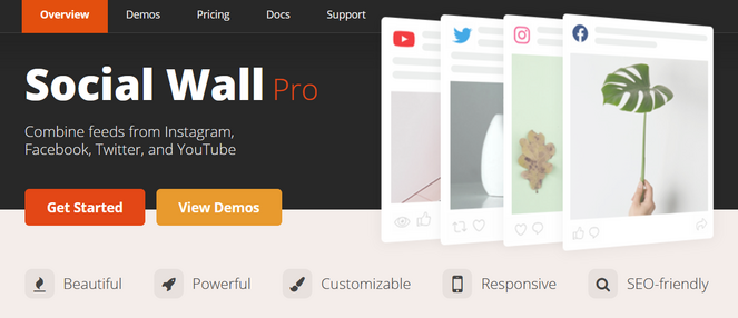 social wall pro to combine social media feeds