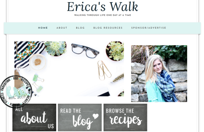 the blog erica's walk figured out her blogging mistakes and fixed it