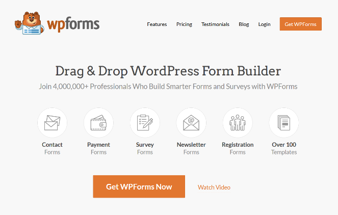 complemento del constructor de formularios de wpforms