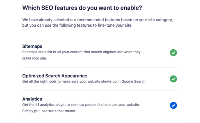 enable seo features in all in one seo