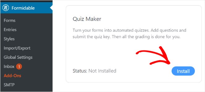 1 - Blog Tyrant install quiz maker addon