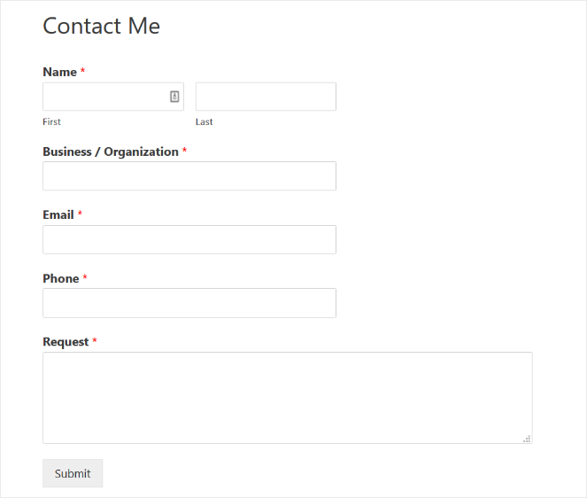 formulaire de contact simple pour un site indépendant