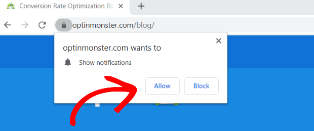push notification optin example