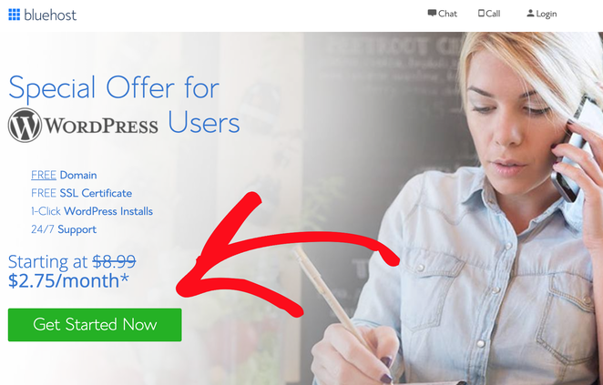 bluehost get started now