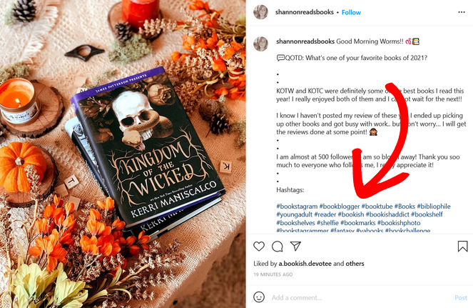 promote your book blog on instagram