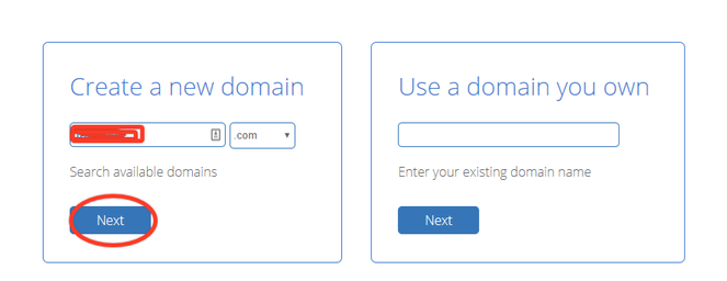 create a new domain name with bluehost