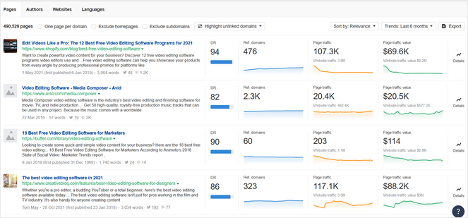 ahrefs content explorer