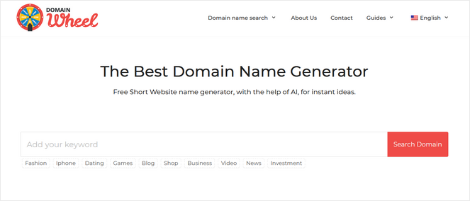 domainwheel domain name generator for blogs