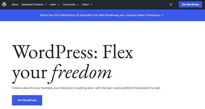 WordPress.org best blogging platform