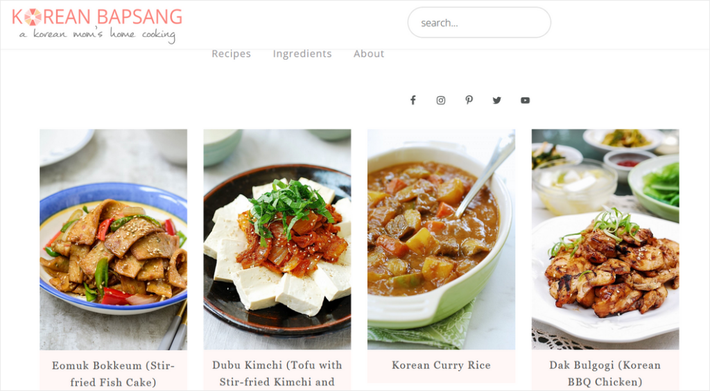 korean food blog