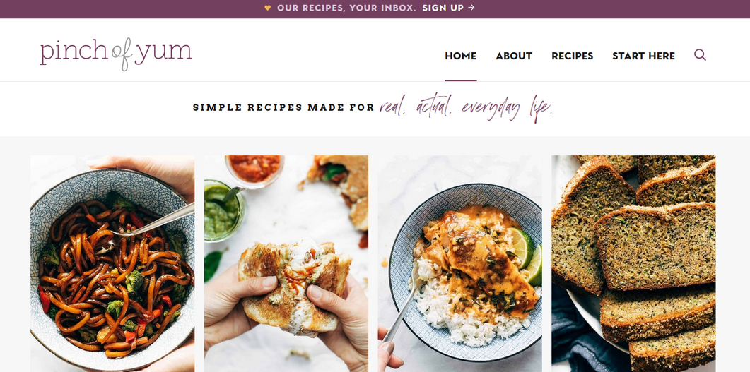 24 Amazing Food Blog Examples for Design Inspiration | Simple Web Development Projects for Beginners